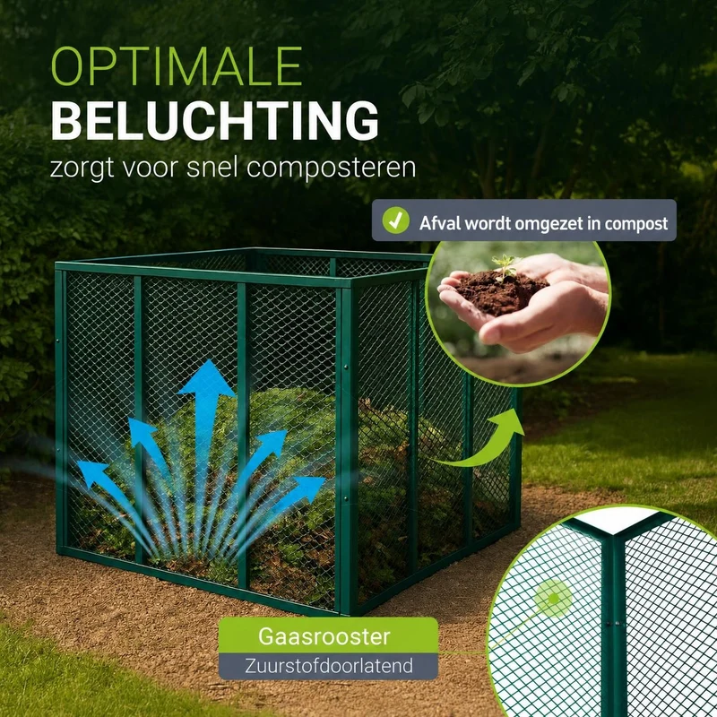 Composteur métallique pour déchets de jardin