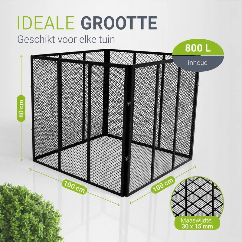 Composteur métallique pour déchets de jardin