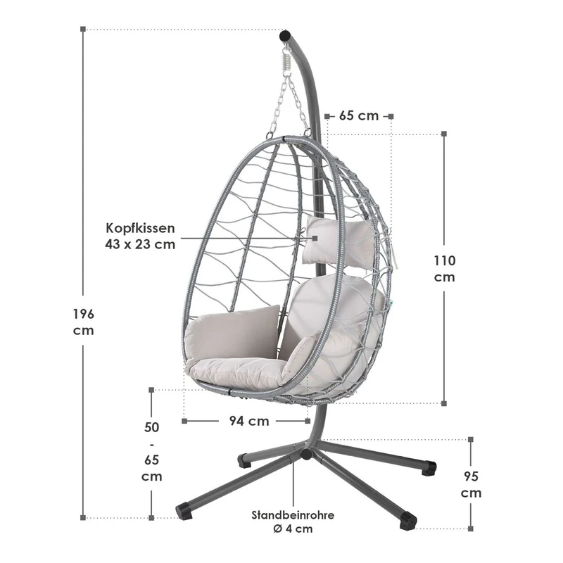 Fauteuil suspendu sur pied Aria