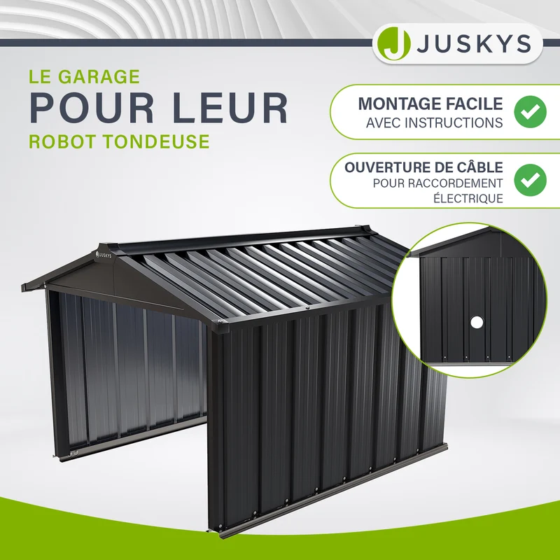Abri pour robot tondeuse en acier