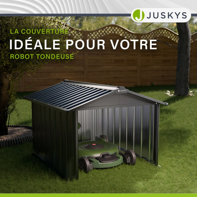 Abri pour robot tondeuse en acier