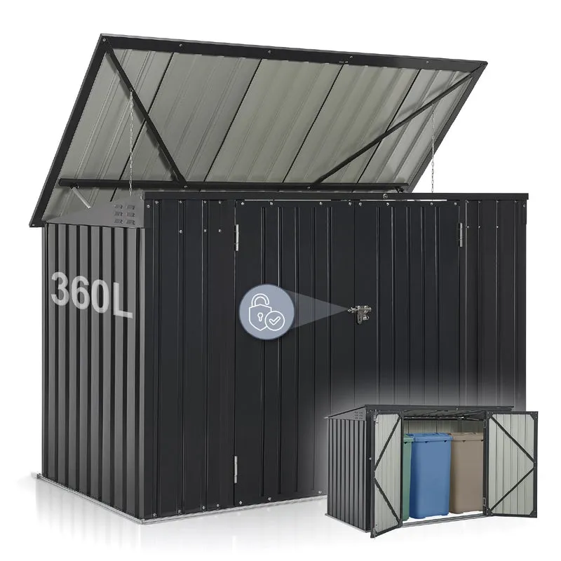 Cache-poubelle en métal Namur