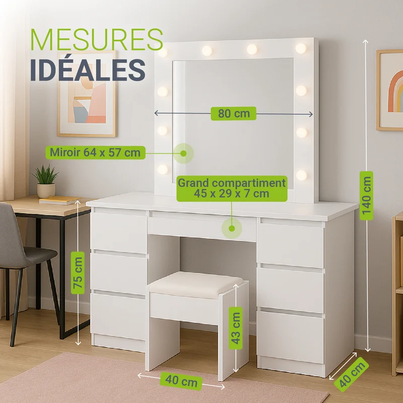 Coiffeuse avec miroir Talea