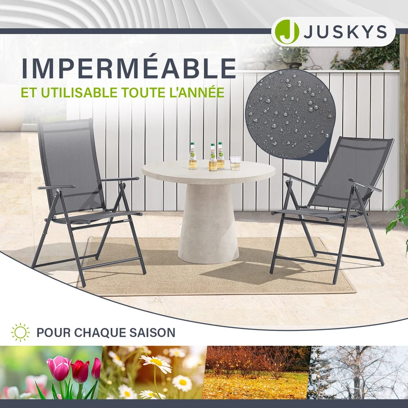 Chaise de jardin pliante Calena