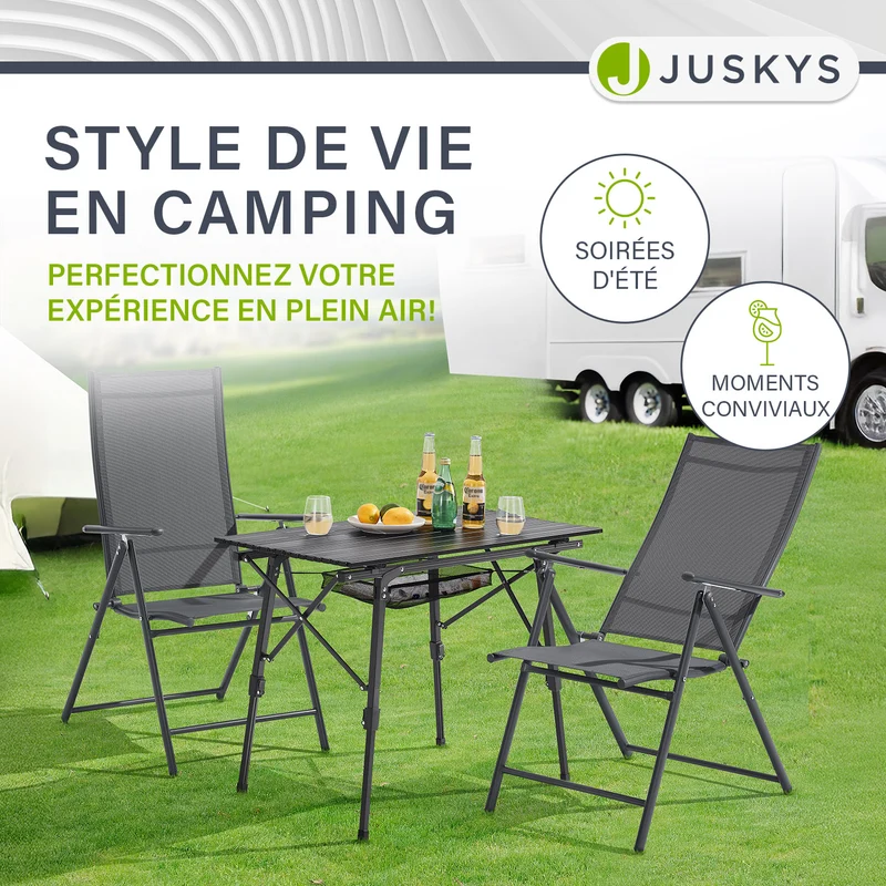 Chaise de jardin pliante Calena