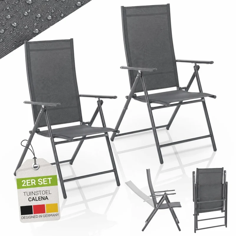 Chaise de jardin pliante Calena