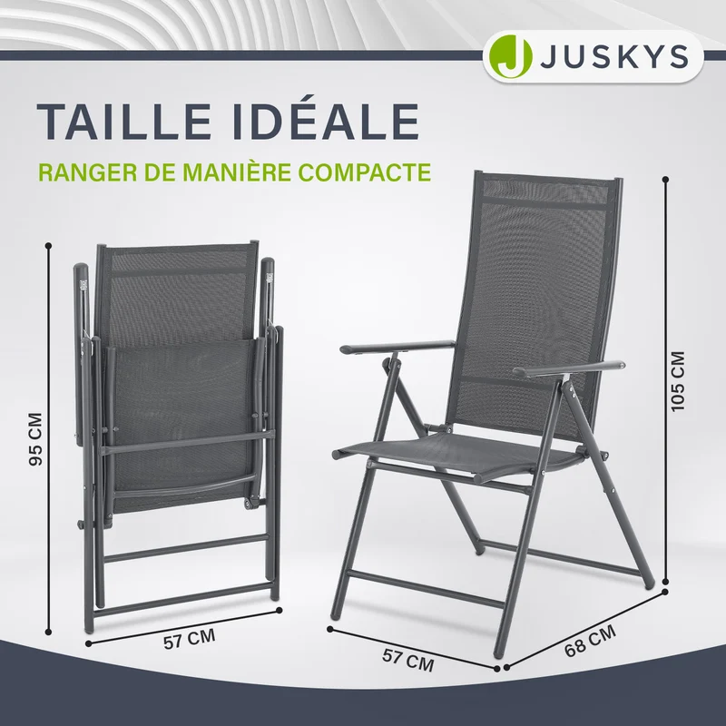 Chaise de jardin pliante Calena