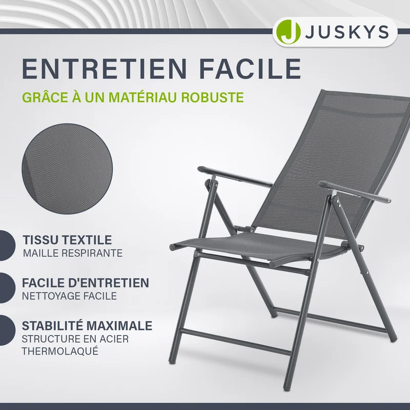 Chaise de jardin pliante Calena