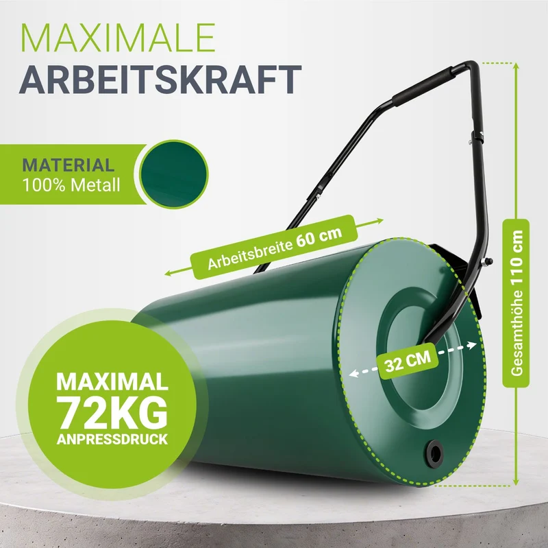 Rouleau à gazon Fritz en métal