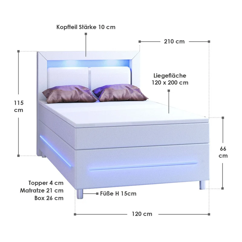 Lit boxspring Norfolk