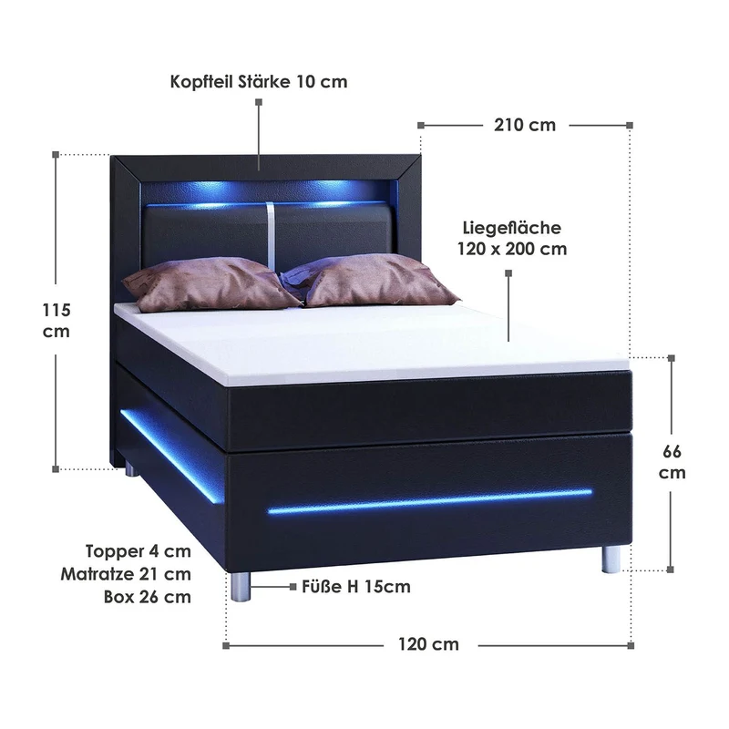 Lit boxspring Norfolk