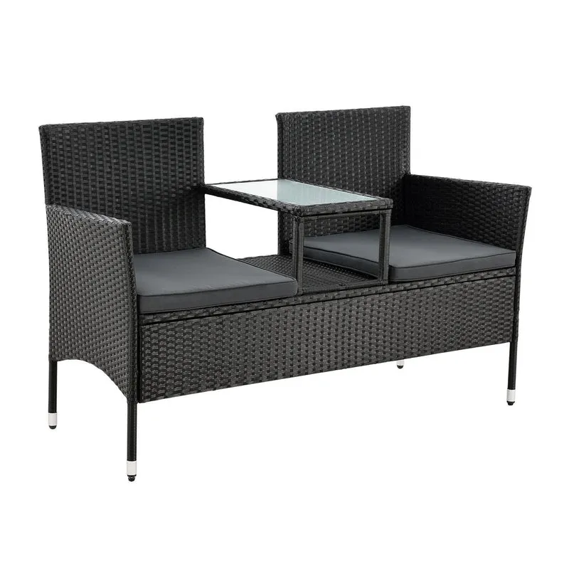 Banc de jardin en résine tressée Monaco
