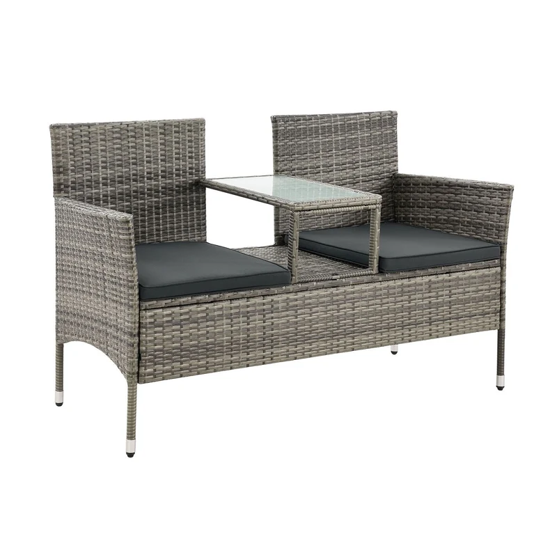 Banc de jardin en résine tressée Monaco