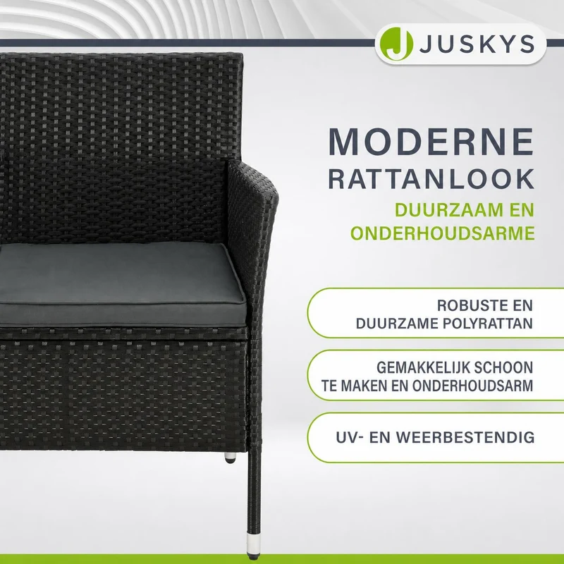 Banc de jardin en résine tressée Monaco