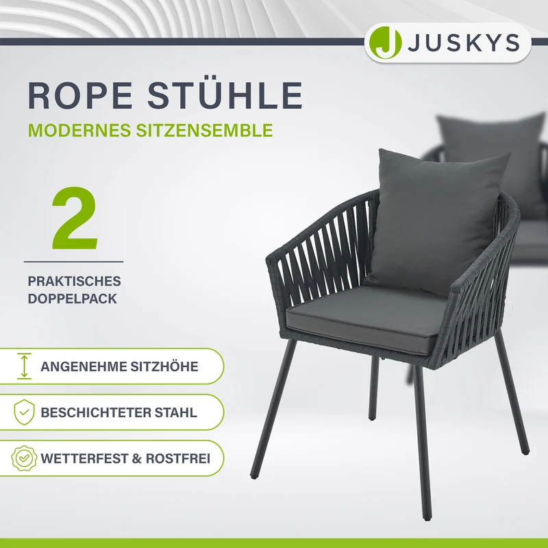 Lot de 2 chaises Rope