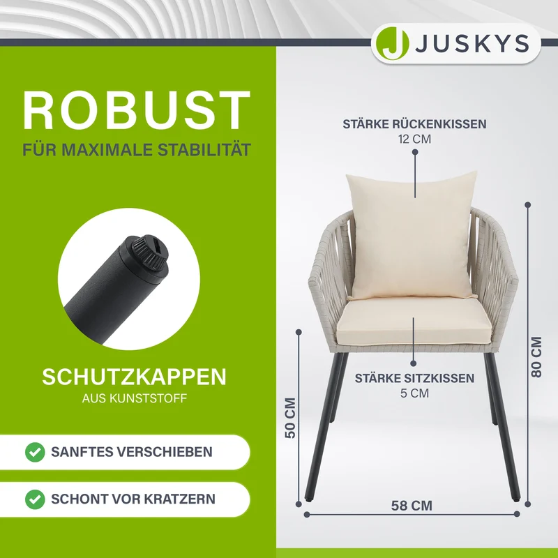 Lot de 2 chaises Rope