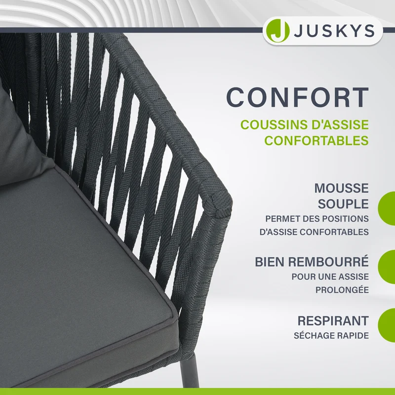 Lot de 2 chaises Rope