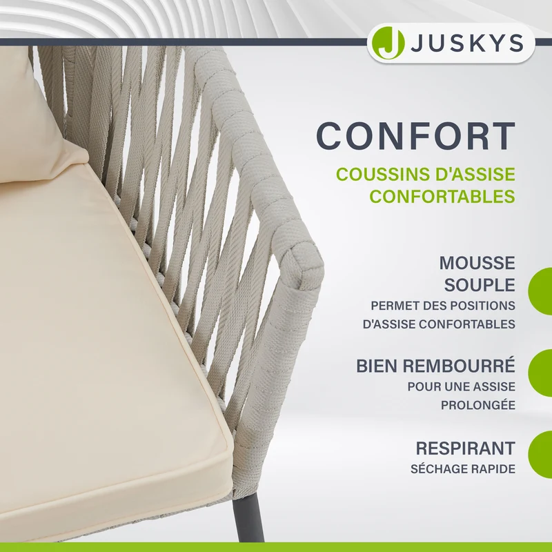 Lot de 2 chaises Rope