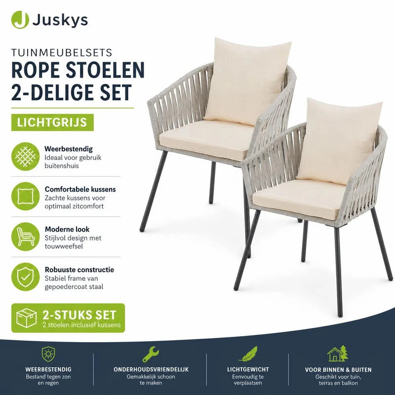 Lot de 2 chaises Rope