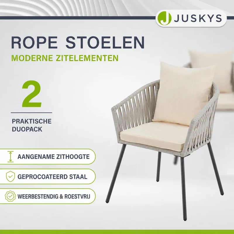 Lot de 2 chaises Rope