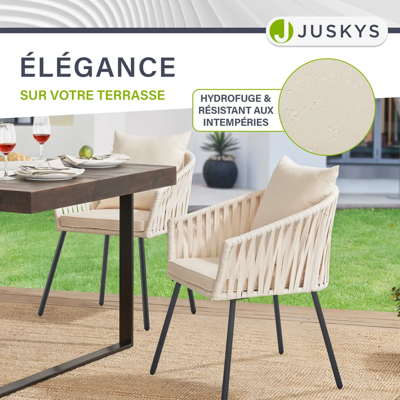 Lot de 2 chaises Rope