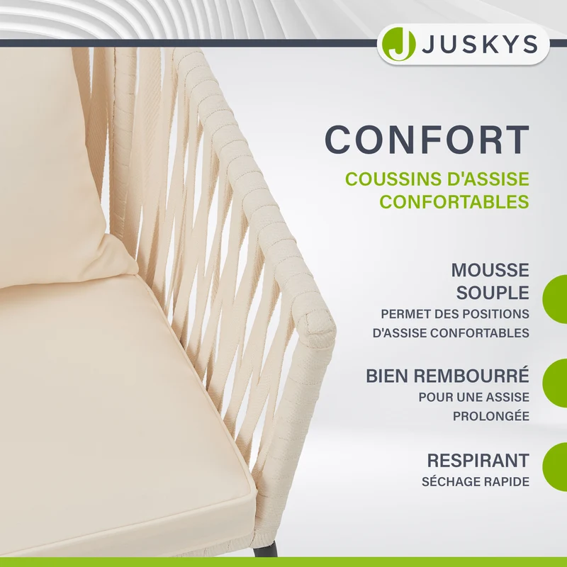 Lot de 2 chaises Rope