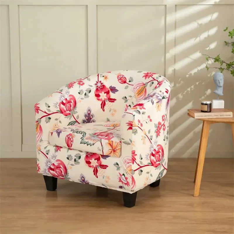 Housse fauteuil club floral SOLVIA