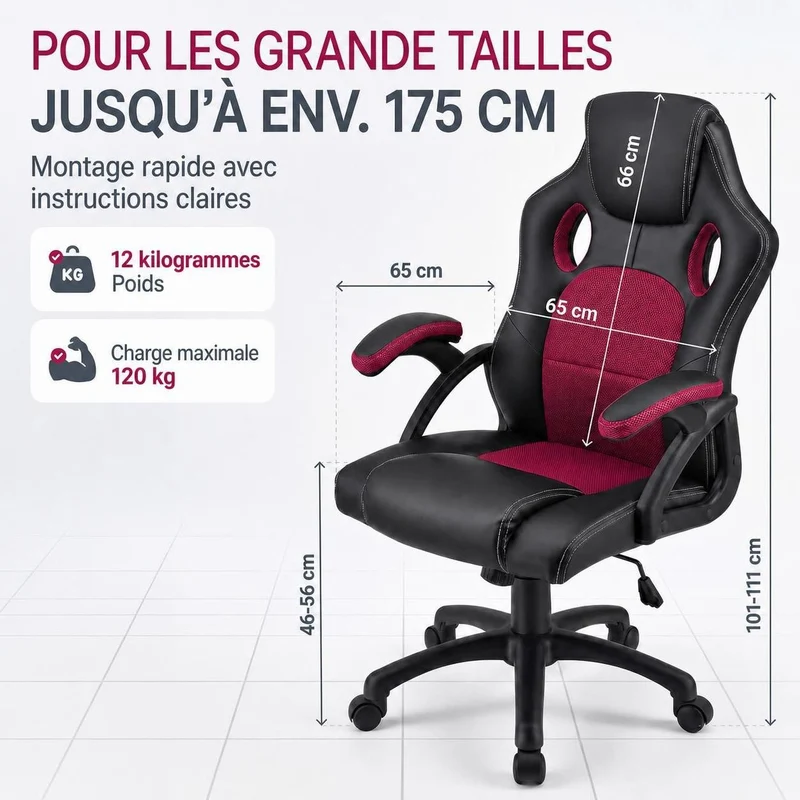 Chaise de bureau Racing Montreal