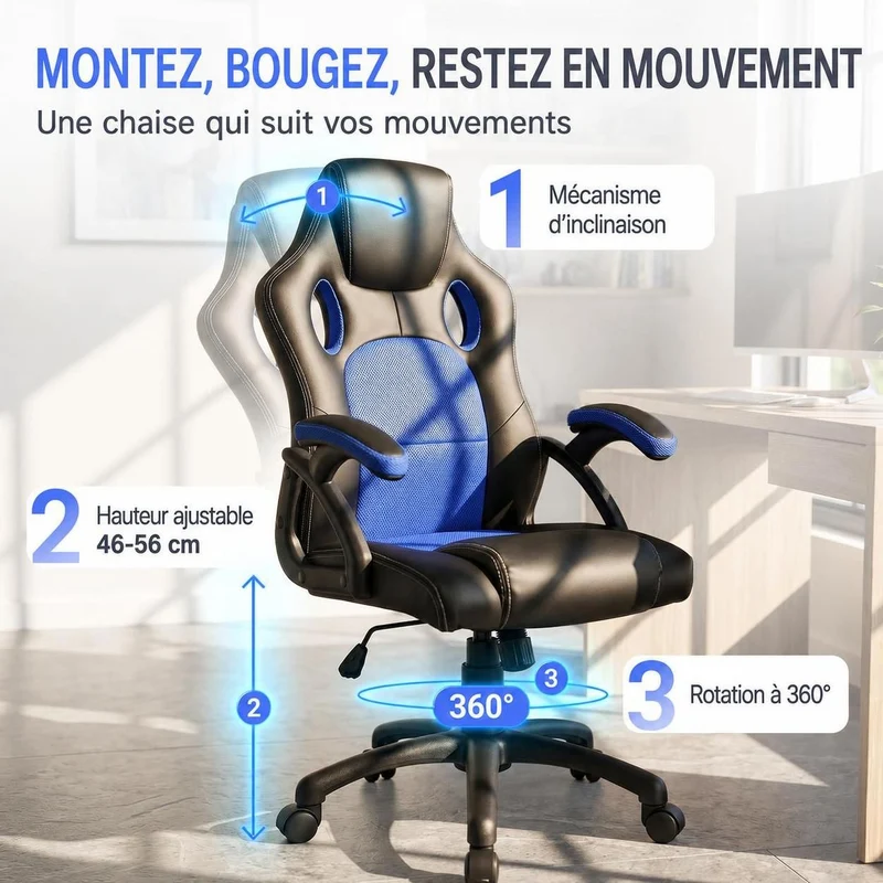 Chaise de bureau Racing Montreal