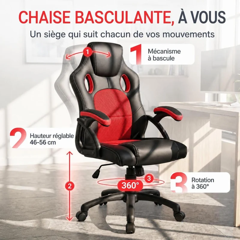 Chaise de bureau Racing Montreal
