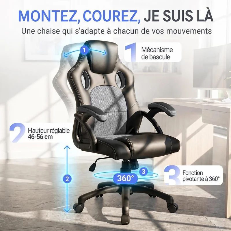 Chaise de bureau Racing Montreal