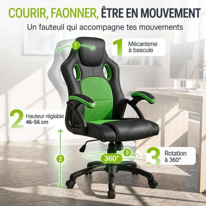 Chaise de bureau Racing Montreal