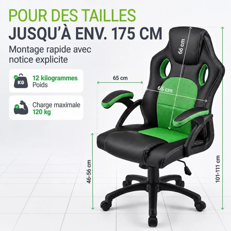 Chaise de bureau Racing Montreal