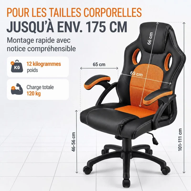 Chaise de bureau Racing Montreal