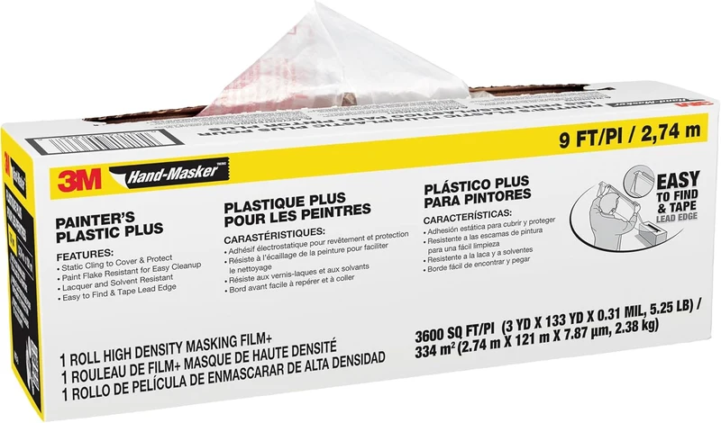 3M - Pellicule de masquage MFB-9 Hand-Masker (9 pi x 400 pi x 0,31 mil)