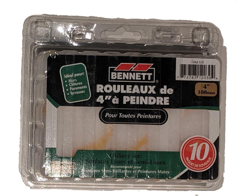 Mini-Rouleaux Sans-Charpie à rayure jaune