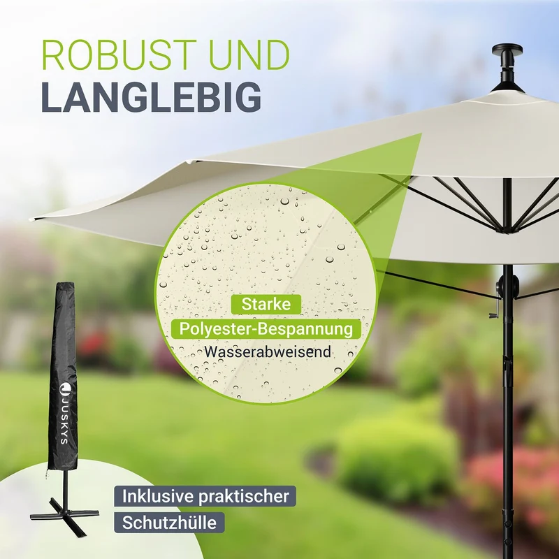 Parasol déporté à LED Brésil