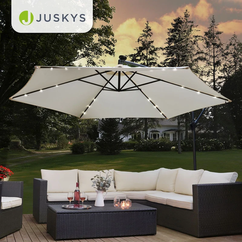 Parasol déporté à LED Brésil