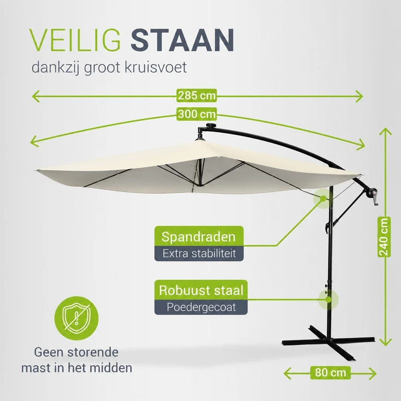 Parasol déporté à LED Brésil