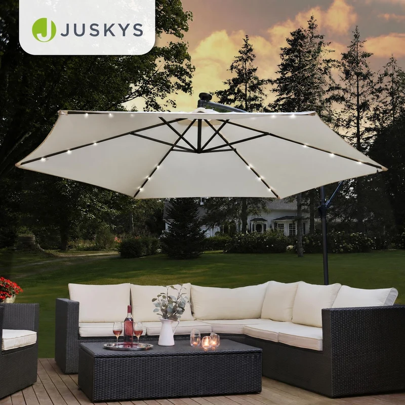Parasol déporté à LED Brésil