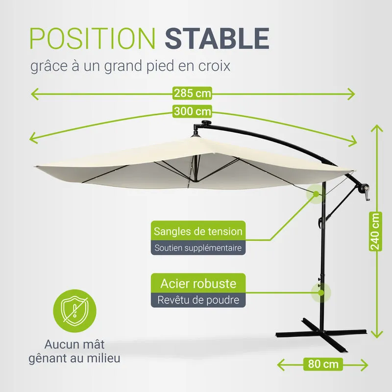 Parasol déporté à LED Brésil