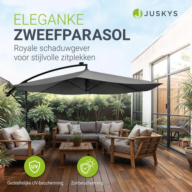 Parasol déporté à LED Brésil