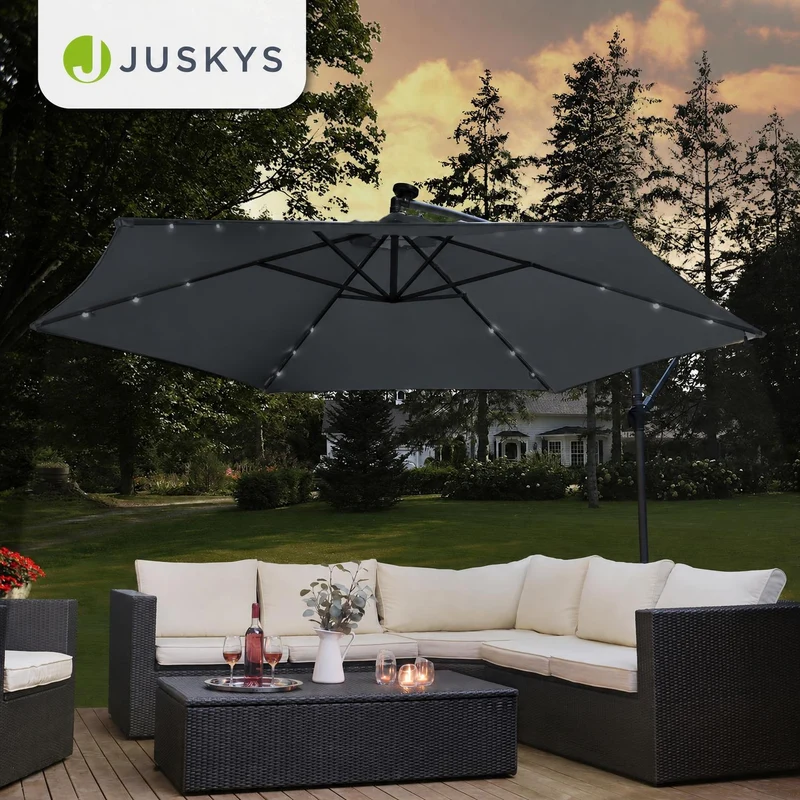 Parasol déporté à LED Brésil