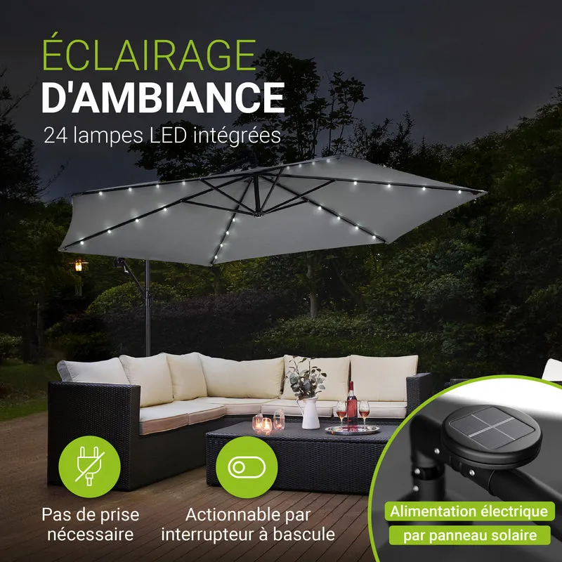Parasol déporté à LED Brésil