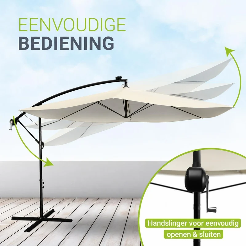 Parasol déporté à LED Brésil
