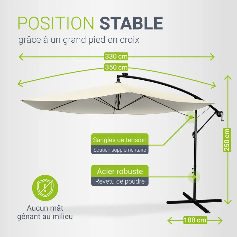 Parasol déporté à LED Brésil
