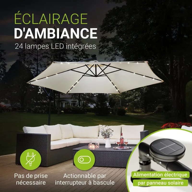 Parasol déporté à LED Brésil