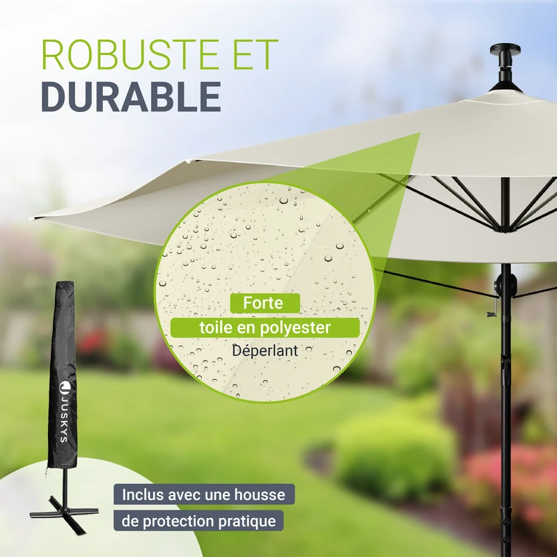 Parasol déporté à LED Brésil