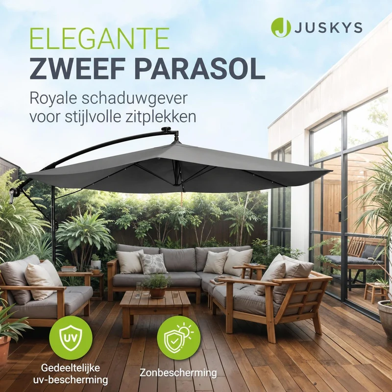 Parasol déporté à LED Brésil