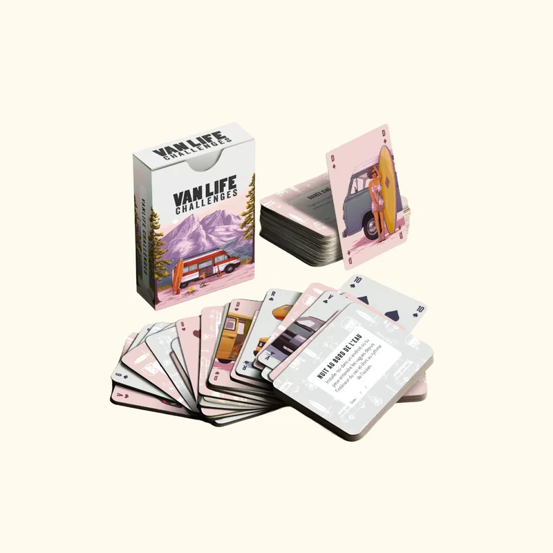 Jeu de cartes 2-en-1 Vanlife : défis & classique